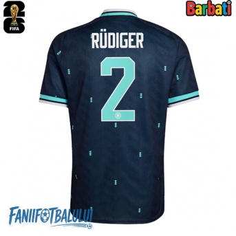 Germania Antonio Rudiger #2 Tricou Fotbal Replică Mondial 2026 Barbati Deplasare
